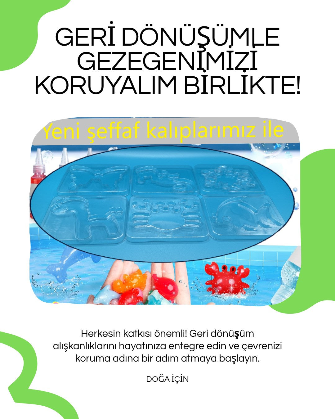 Magic Water Elf Aqua Gel oyun seti 5 renk jel şişe 6 kalıp