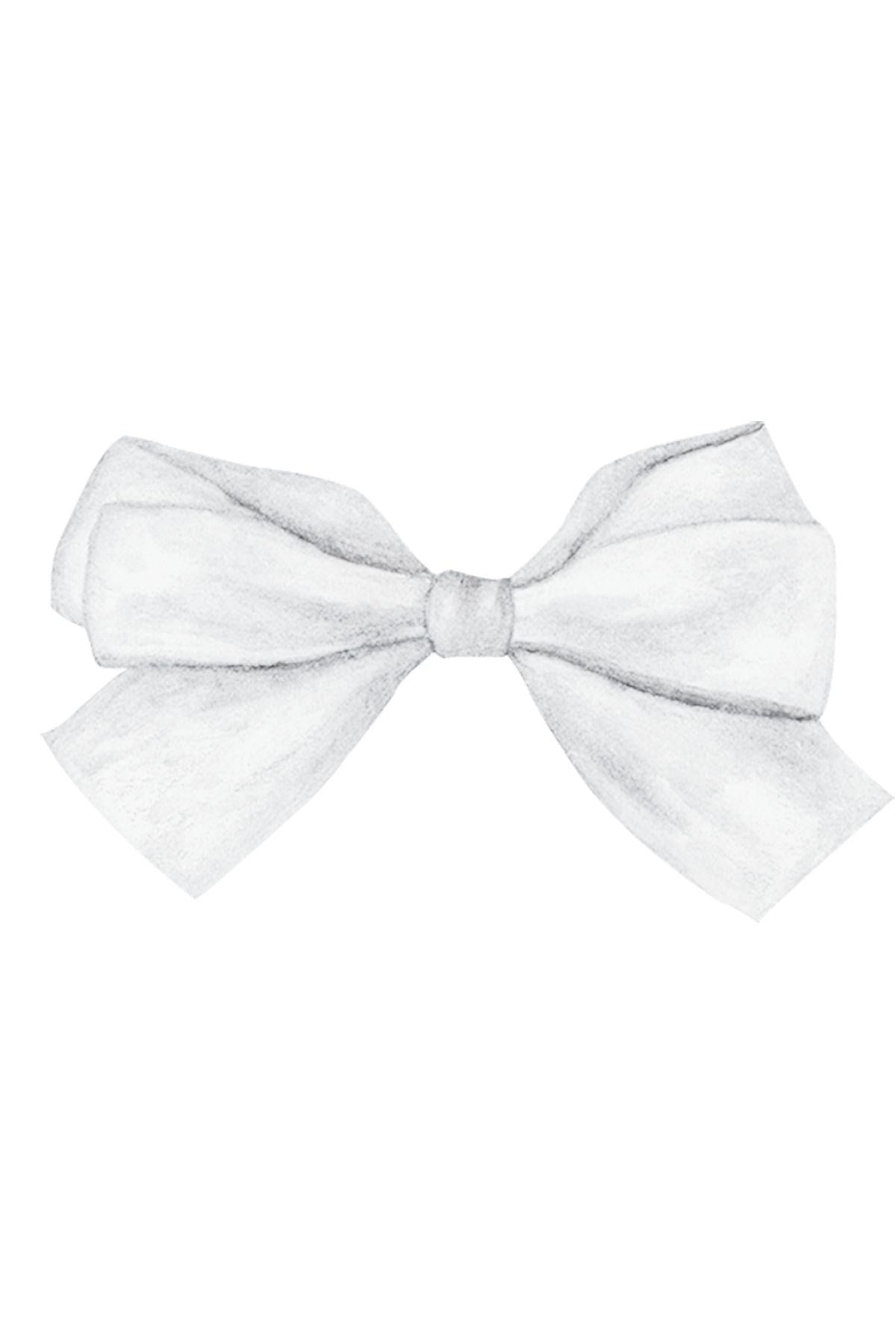 Saten Kurdele 6 cm Beyaz 1 Metre