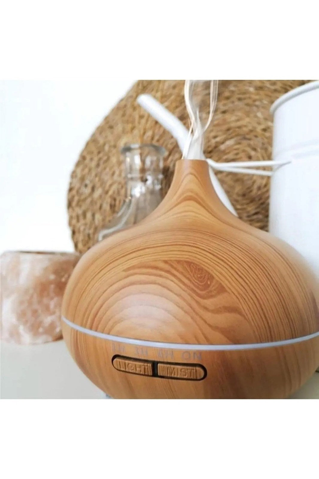 SONX Aroma Difüzörü Gece Işığı 7 Led Hava Nemlendirici Kumandalı Buhar Makinesi 500 ml