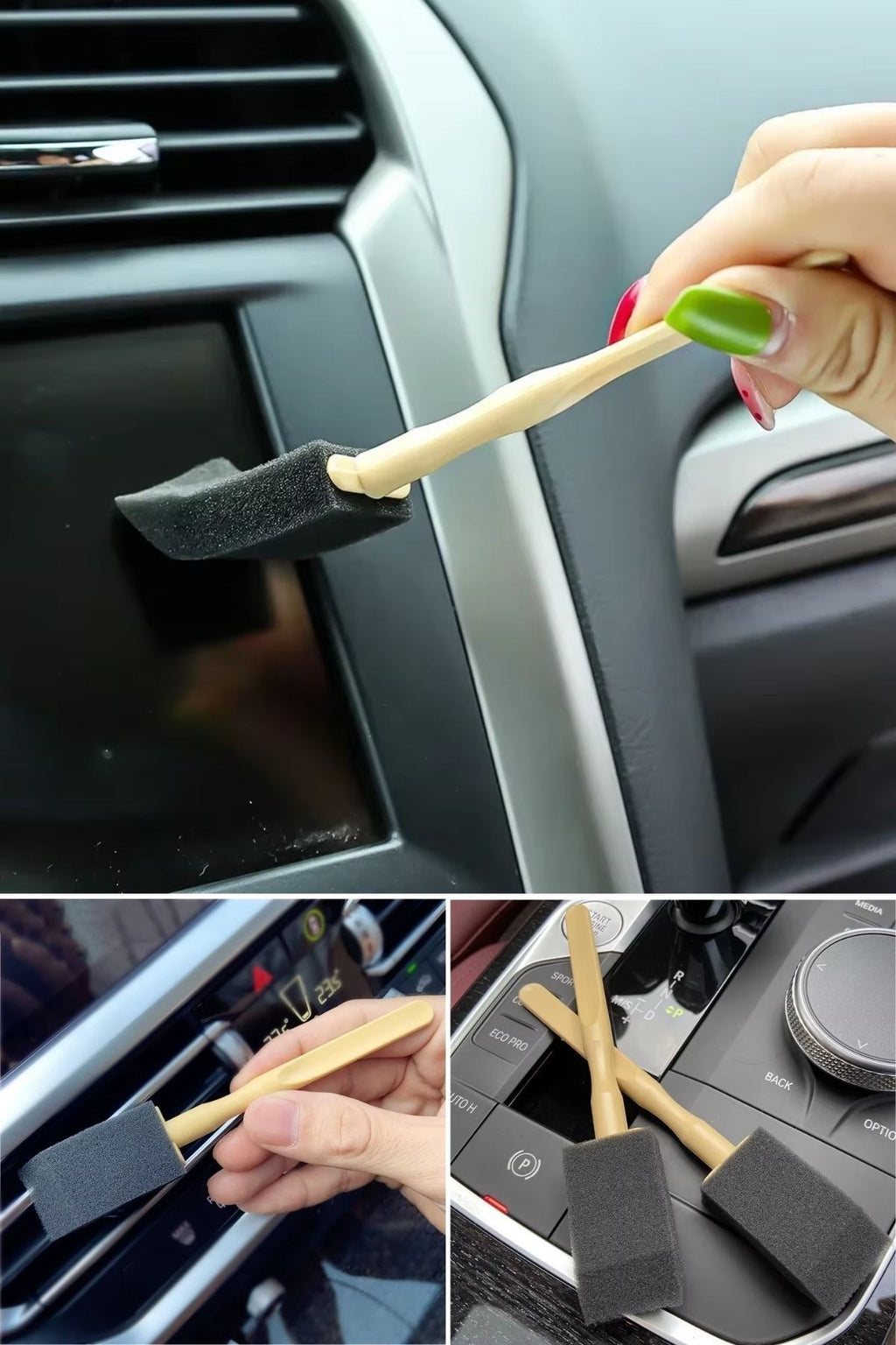 GENEL® 5'li Araba Havalandırma Temizleme Fırçaları Klima Çıkışları,Toz Alma&Otomobil İçi Detaylı Mini Temizlik Aparatları - UcuzaGeliyor