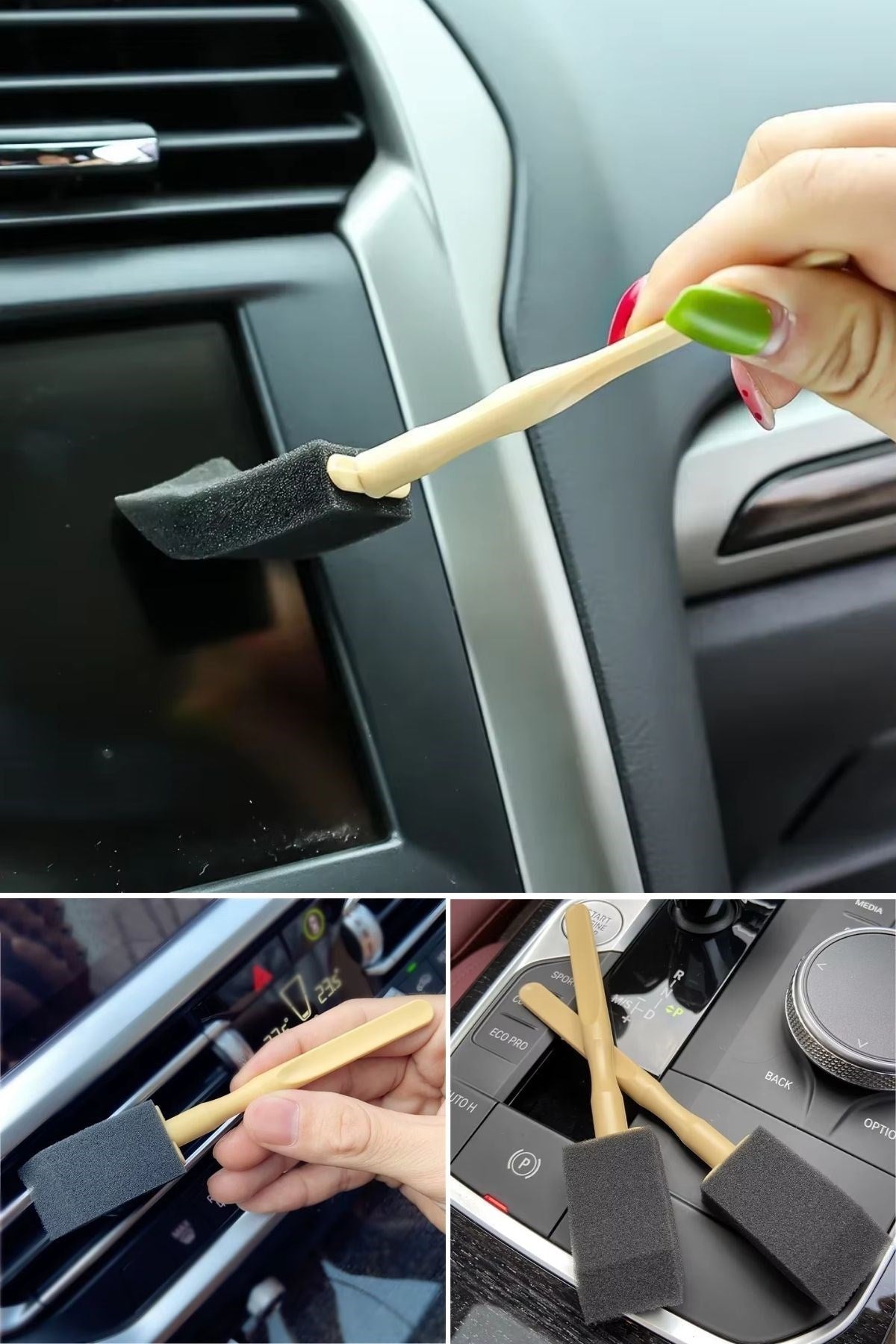 GENEL® 5'li Araba Havalandırma Temizleme Fırçaları Klima Çıkışları,Toz Alma&Otomobil İçi Detaylı Mini Temizlik Aparatları - UcuzaGeliyor