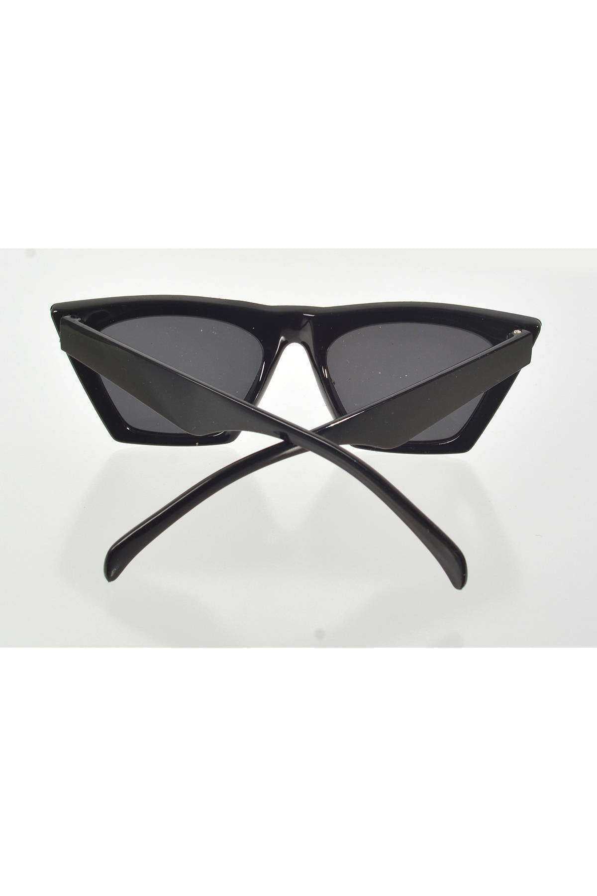 Siyah Çerçeve Cat Eye Kadın Güneş Gözlüğü - Moda Gözlük