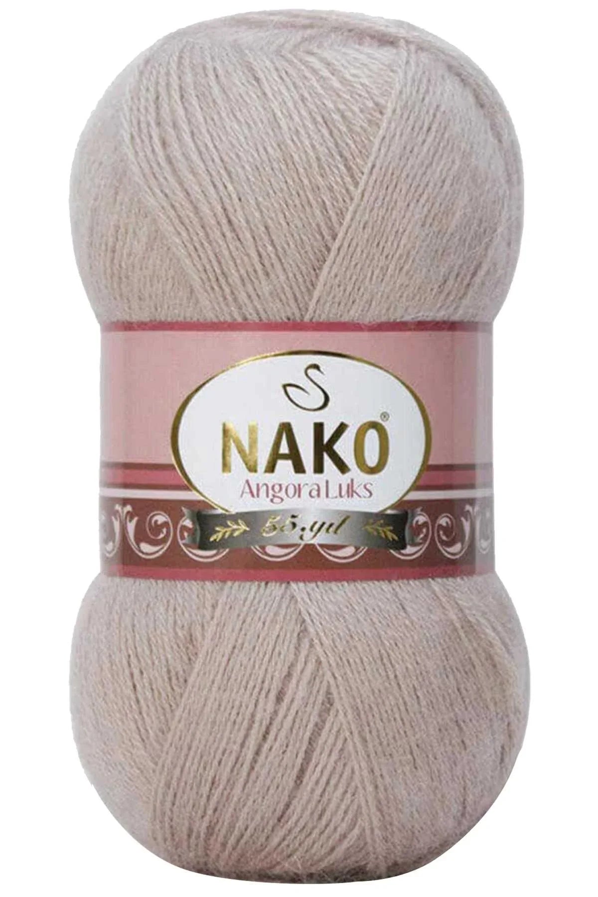 1 Adet Angora Lüks El Örgü İpi Pembeli Gri 3079 - UcuzaGeliyor