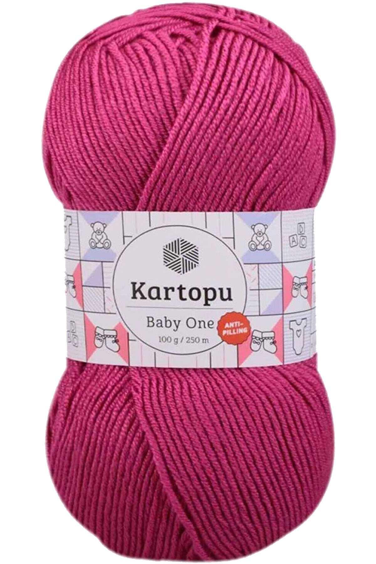 1 Adet Baby One Tüylenmeyen El Örgü İpi Yünü Fuşya K245 - UcuzaGeliyor