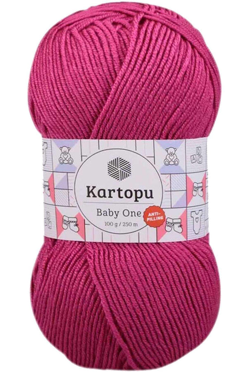 1 Adet Baby One Tüylenmeyen El Örgü İpi Yünü Fuşya K245 - UcuzaGeliyor