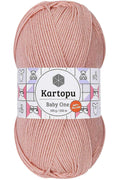 1 Adet Baby One Tüylenmeyen El Örgü İpi Yünü Pudra K258 - UcuzaGeliyor