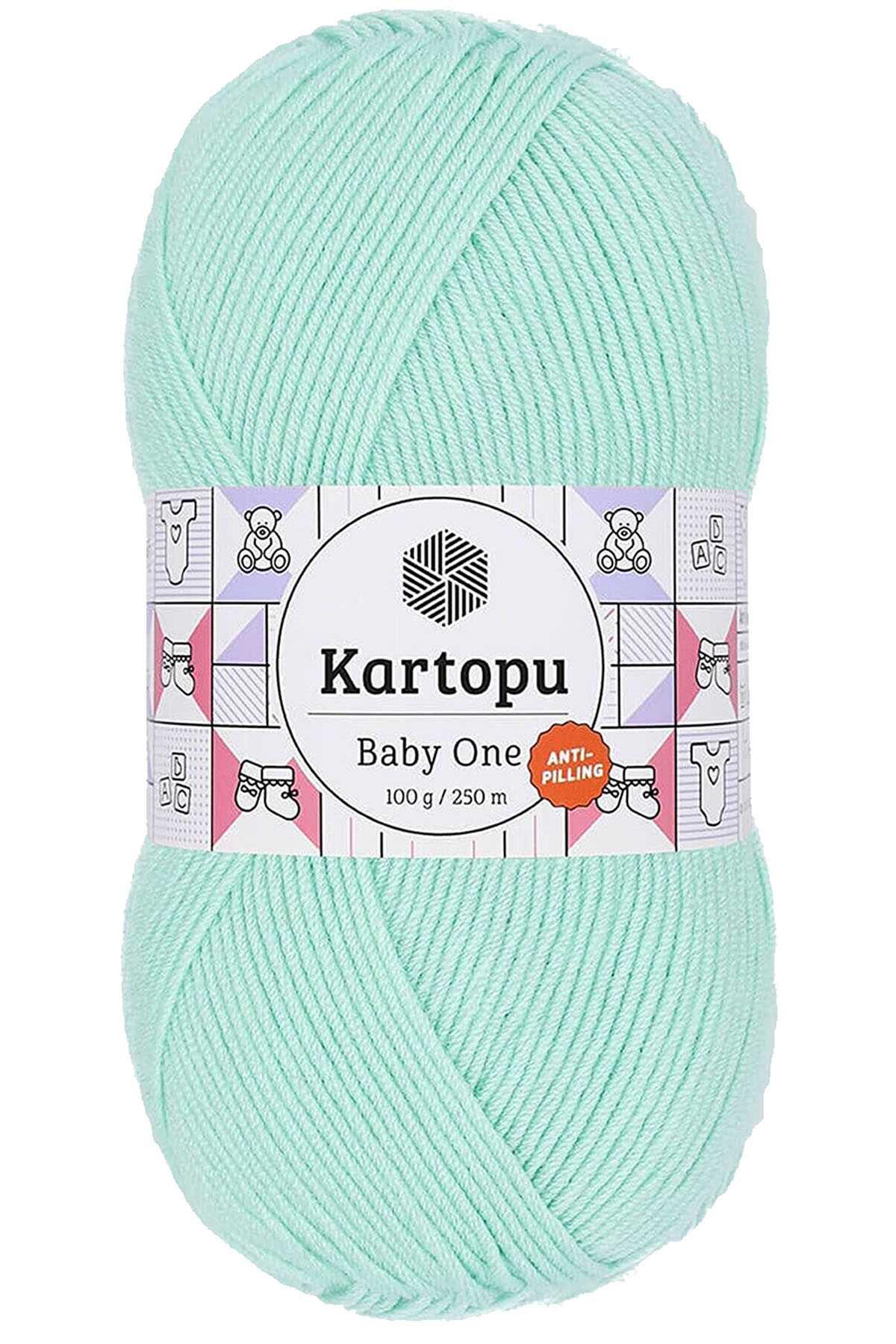 1 Adet Baby One Tüylenmeyen El Örgü İpi Yünü Açık Yeşil K507 - UcuzaGeliyor