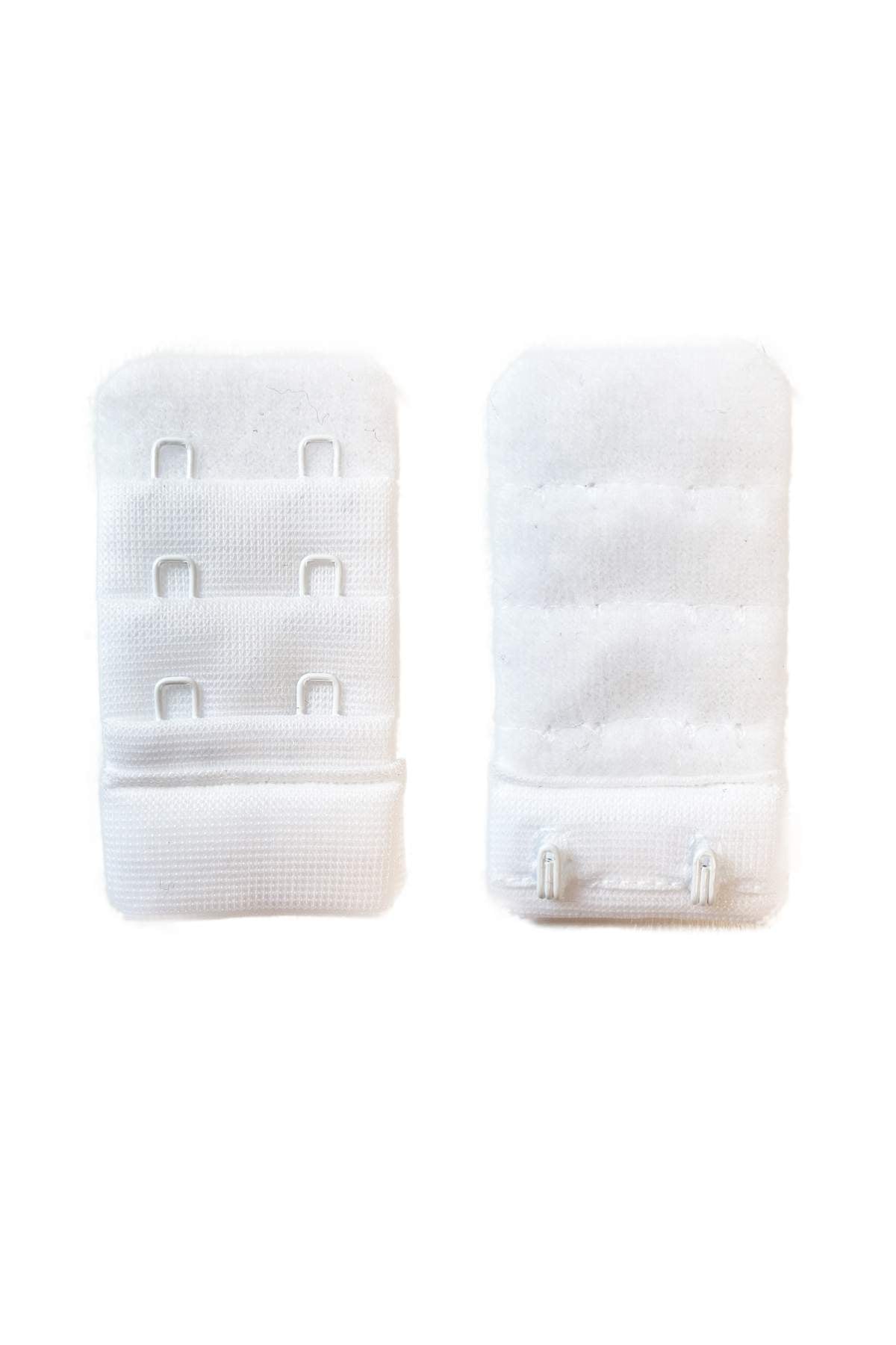 2 Adet Agraf Sütyen Uzatma Kopçası 3 Sıra / 2 Kanca  Beyaz