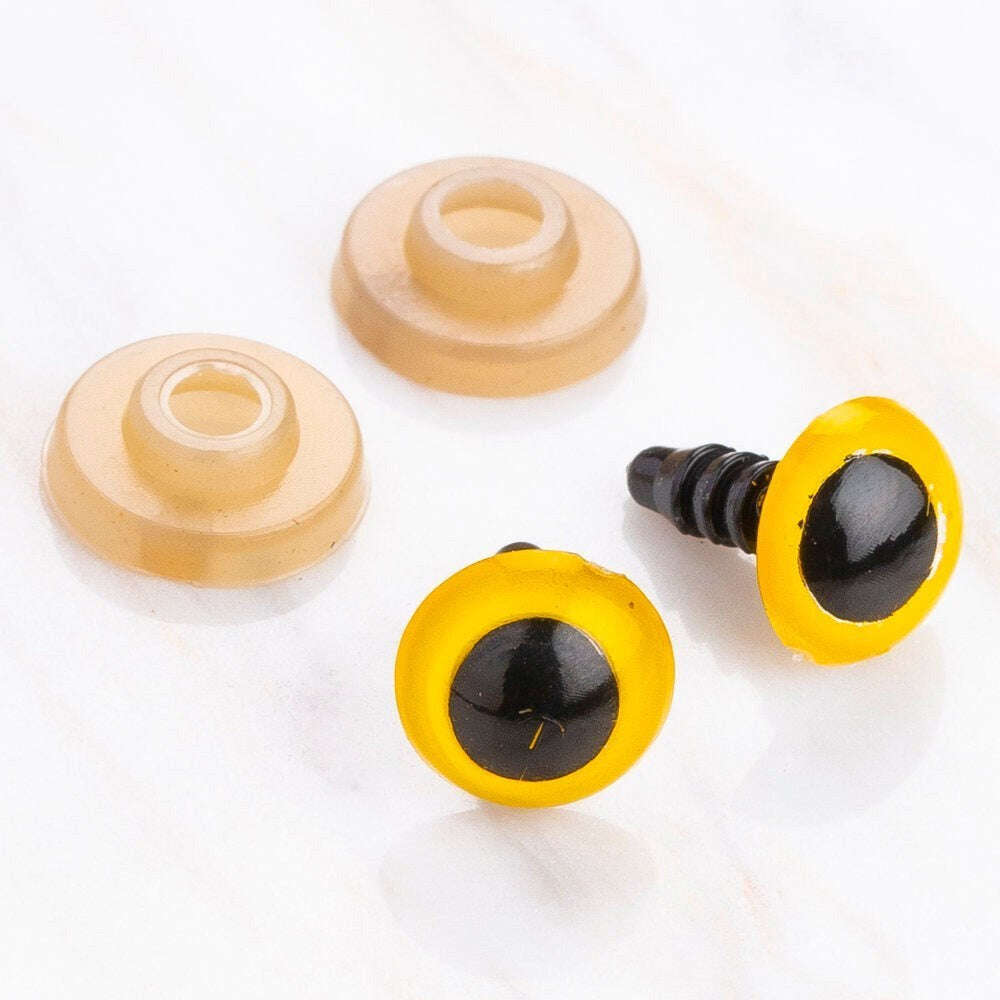 Loren 10 mm Sarı 5 Çift Amigurumi Göz - UcuzaGeliyor