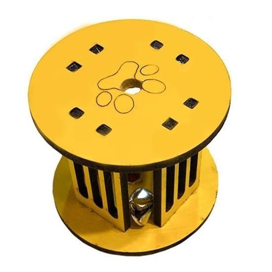 BUFFER®  Mini Silindir Eğlenceli Renkli Sağlam Küçük Pati İzi Şekilli Kedi Oyuncağı - UcuzaGeliyor