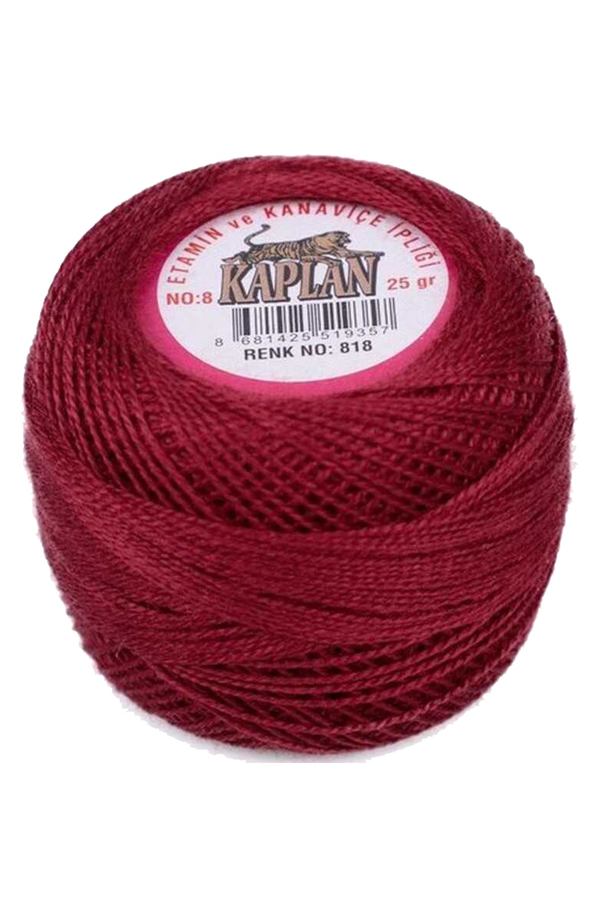 Kaplan Etamin Ve Kanaviçe İpi 8 No Kod/Renk: 818 - Royaleks