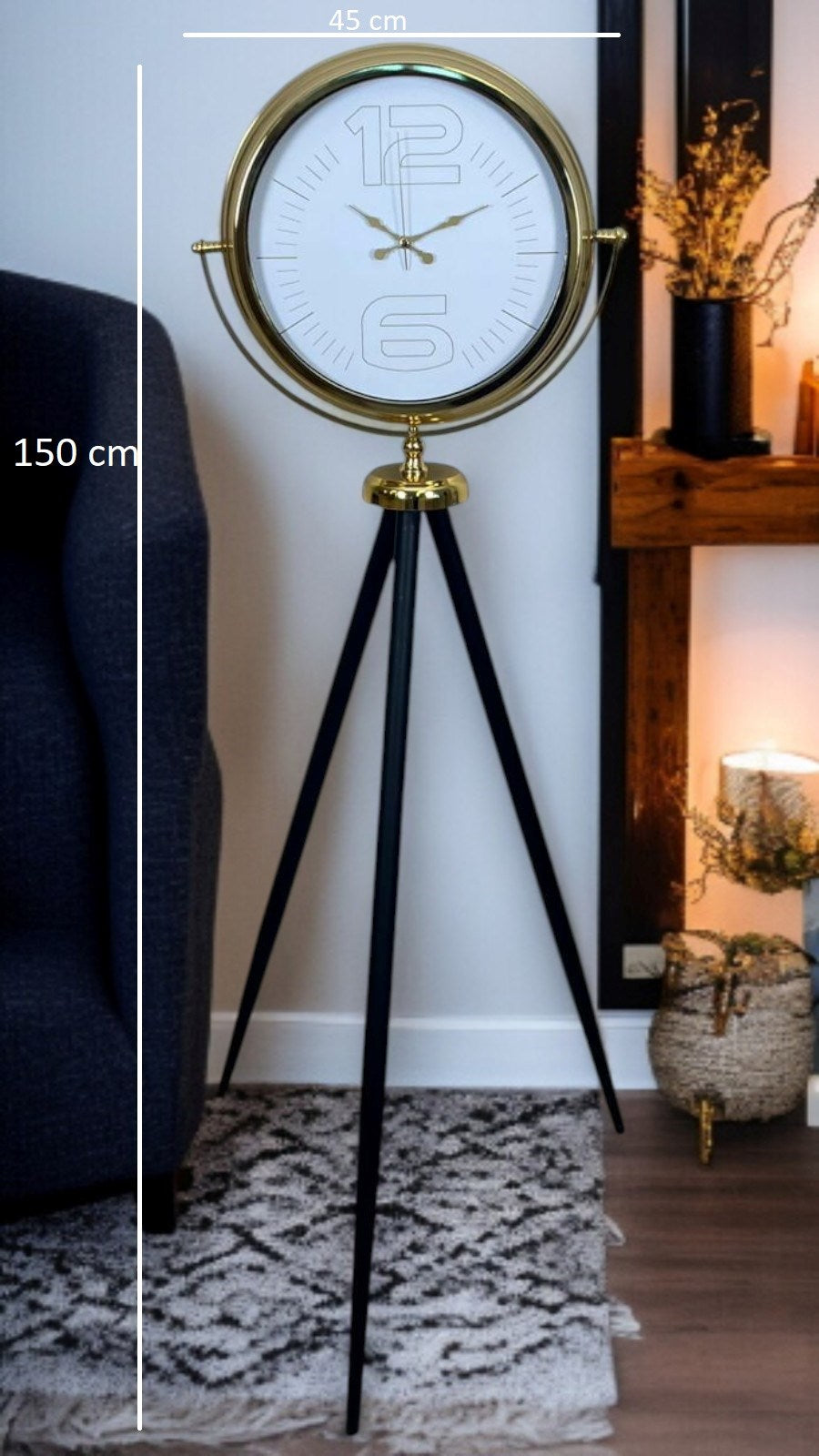 Gold Noble Radiance Tripod Ayaklı Saat