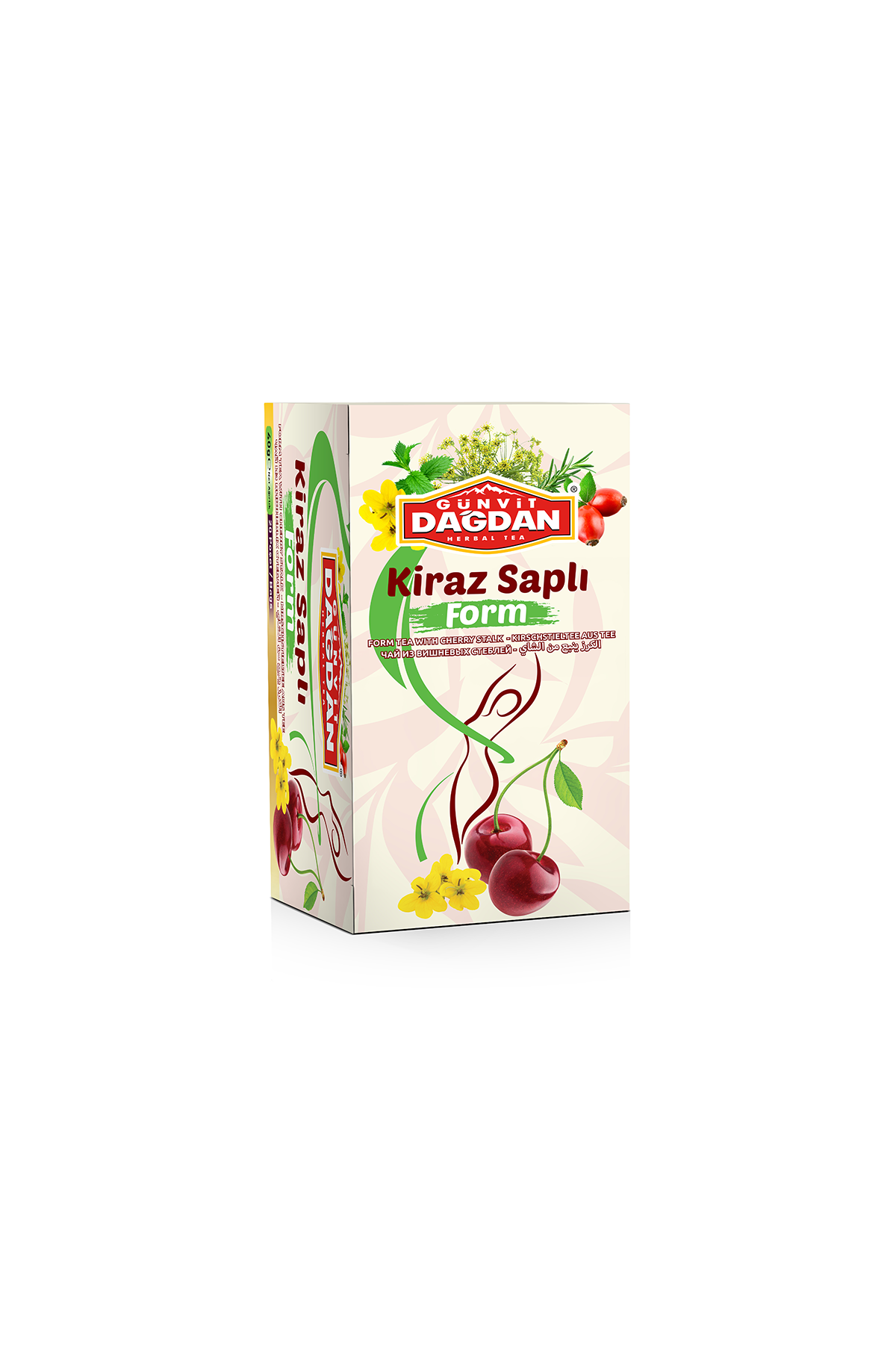Kiraz Saplı Form Çayı  Bardak Poşet 20 li