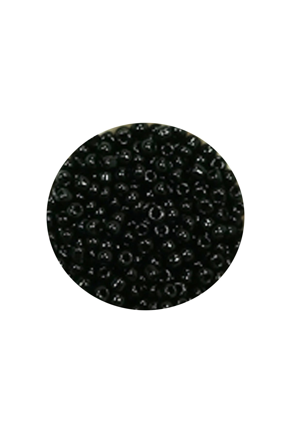 Dökme Cam Kum Boncuk (11/0) 2 mm - 20 Gram -  Siyah - BNC010