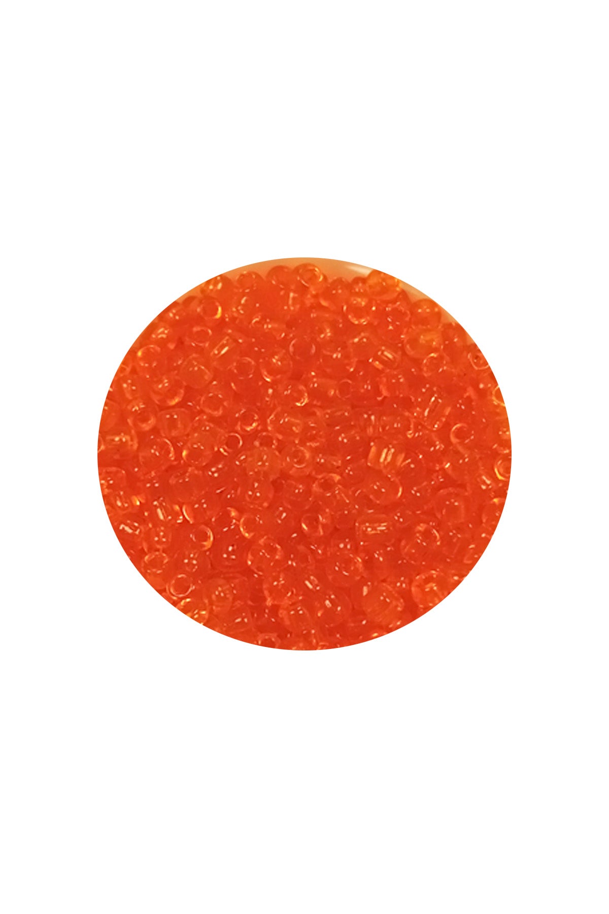 Dökme Cam Kum Boncuk (11/0) 2 mm - 20 Gram -  Şeffaf Turuncu - BNC016