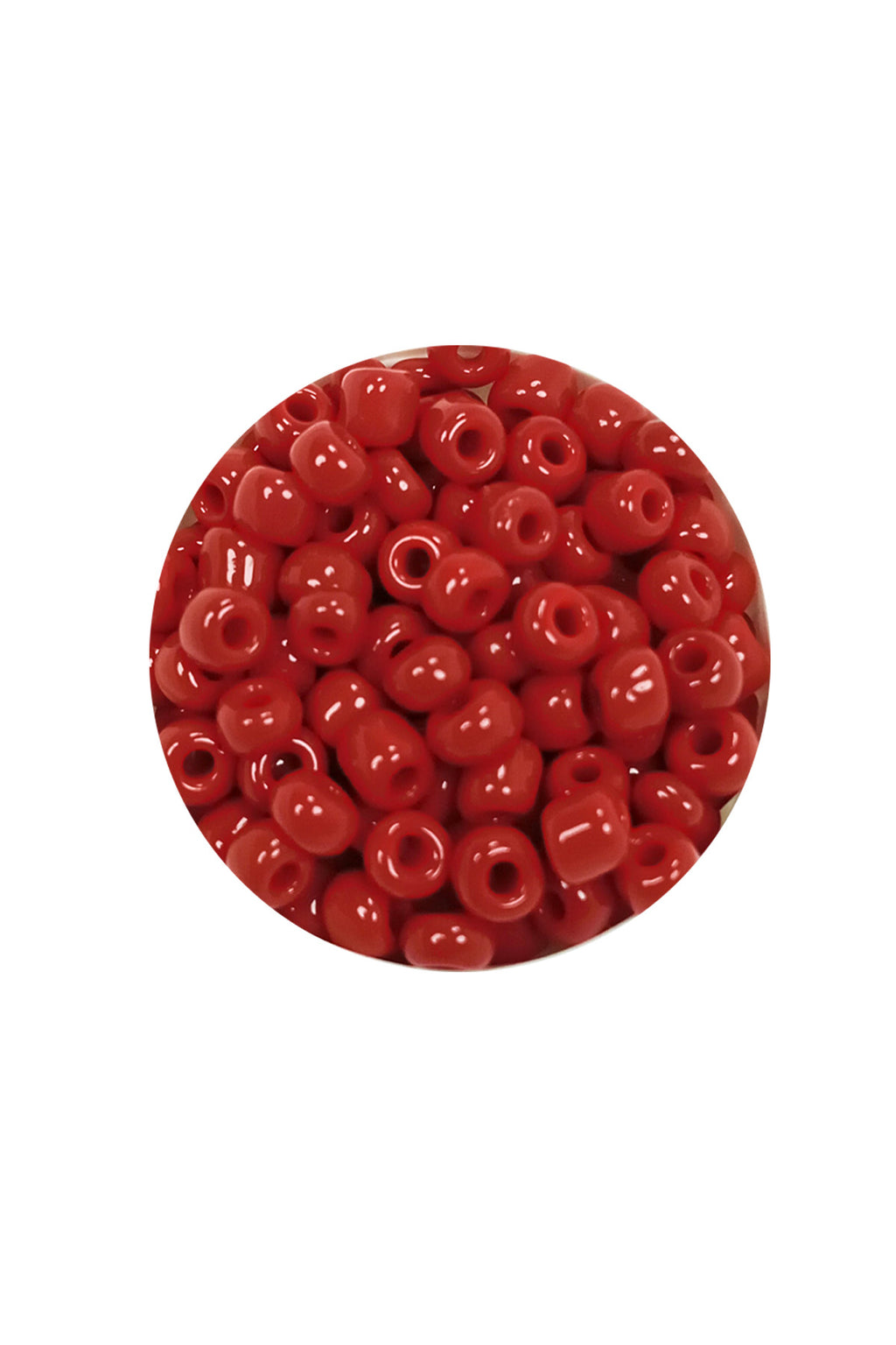 Dökme Cam Kum Boncuk Büyük Boy (6/0) 4 mm - 20 Gram - Koyu Kırmızı - BNC074