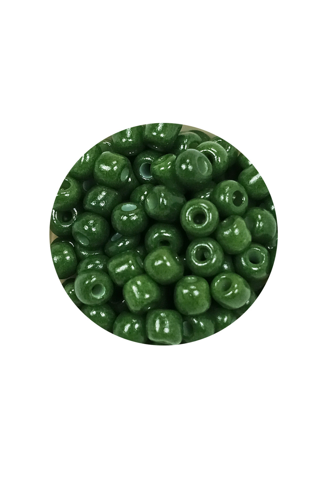 Dökme Cam Kum Boncuk Büyük Boy (6/0) 4 mm - 20 Gram - Koyu Yeşil - BNC076