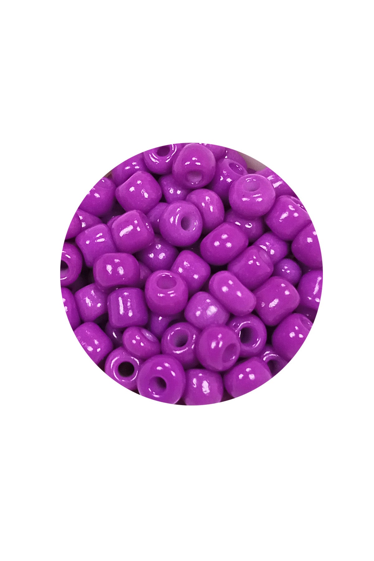 Dökme Cam Kum Boncuk Büyük Boy (6/0) 4 mm - 20 Gram - Koyu Eflatun - BNC087