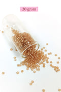Dökme Cam Kum Boncuk (8/0) 3 mm - 20 Gram - Şeffaf Bal Rengi - BNC143