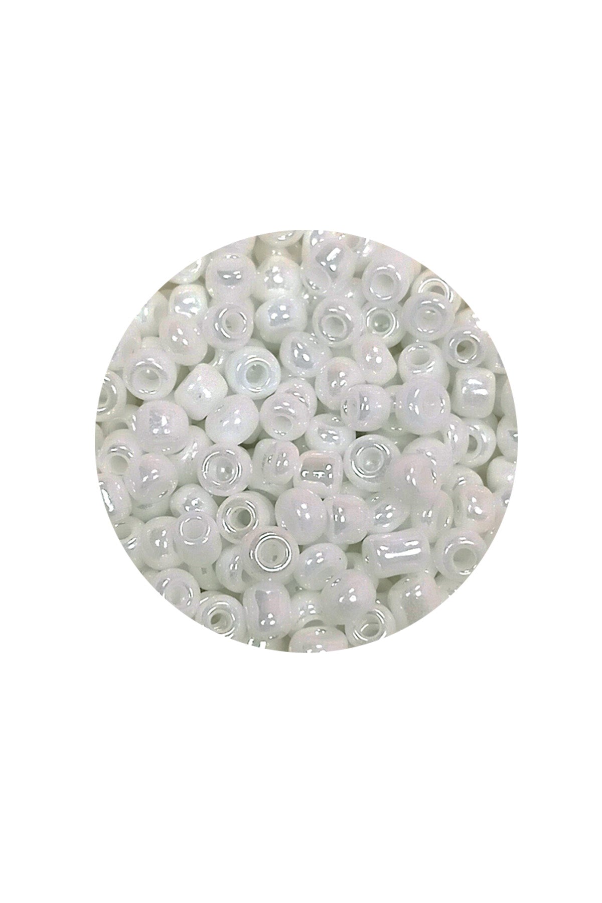 Dökme Cam Kum Boncuk (8/0) 3 mm - 20 Gram - İnci Beyaz - BNC145