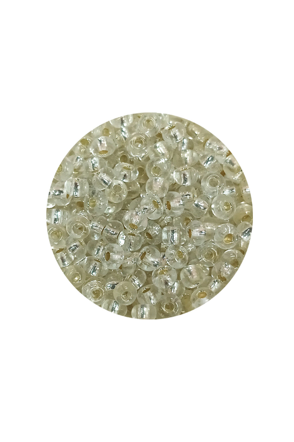 Dökme Cam Kum Boncuk (8/0) 3 mm - 20 Gram - Şeffaf Beyaz - BNC156