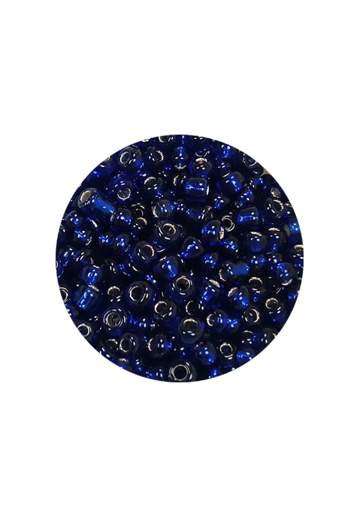 Dökme Cam Kum Boncuk (8/0) 3 mm - 20 Gram - Şeffaf Lacivert - BNC166