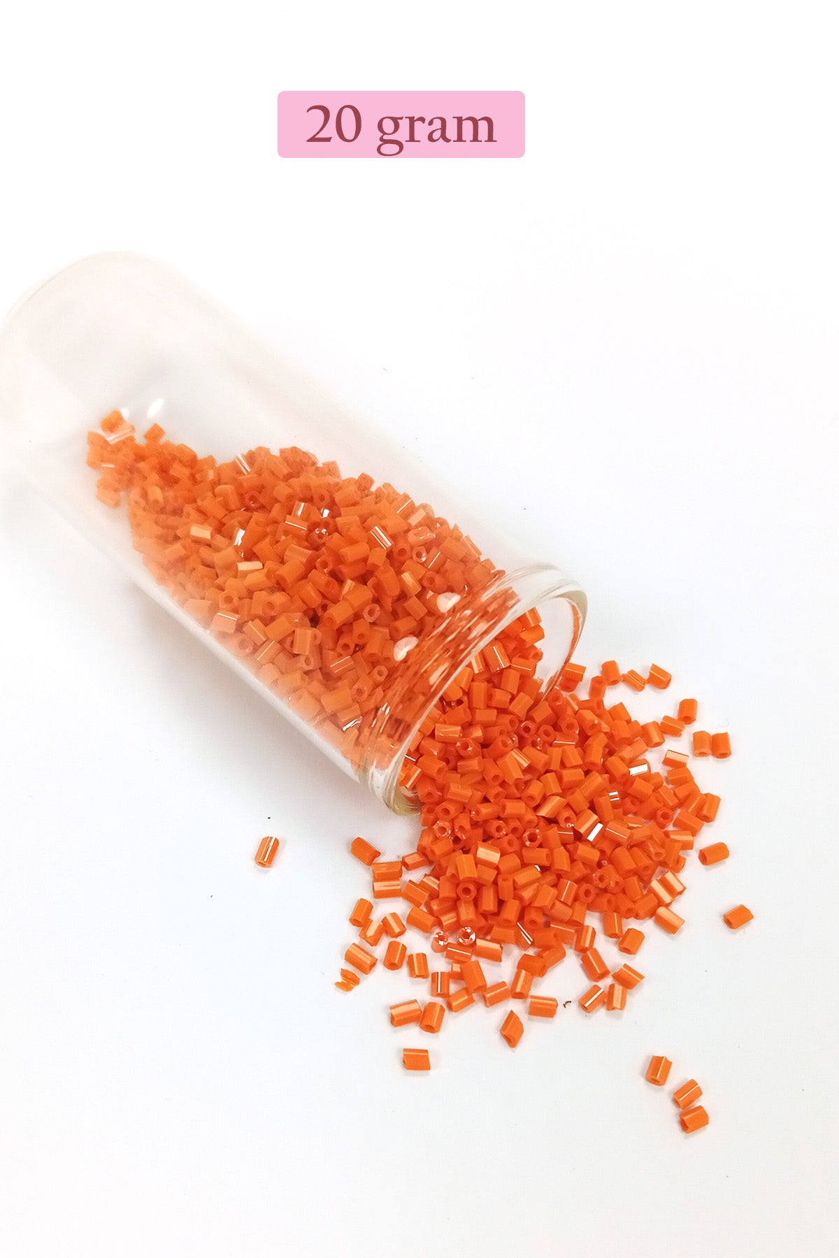 Kesme Cam Boncuk 2mm - 20 Gram - Turuncu -BNC305