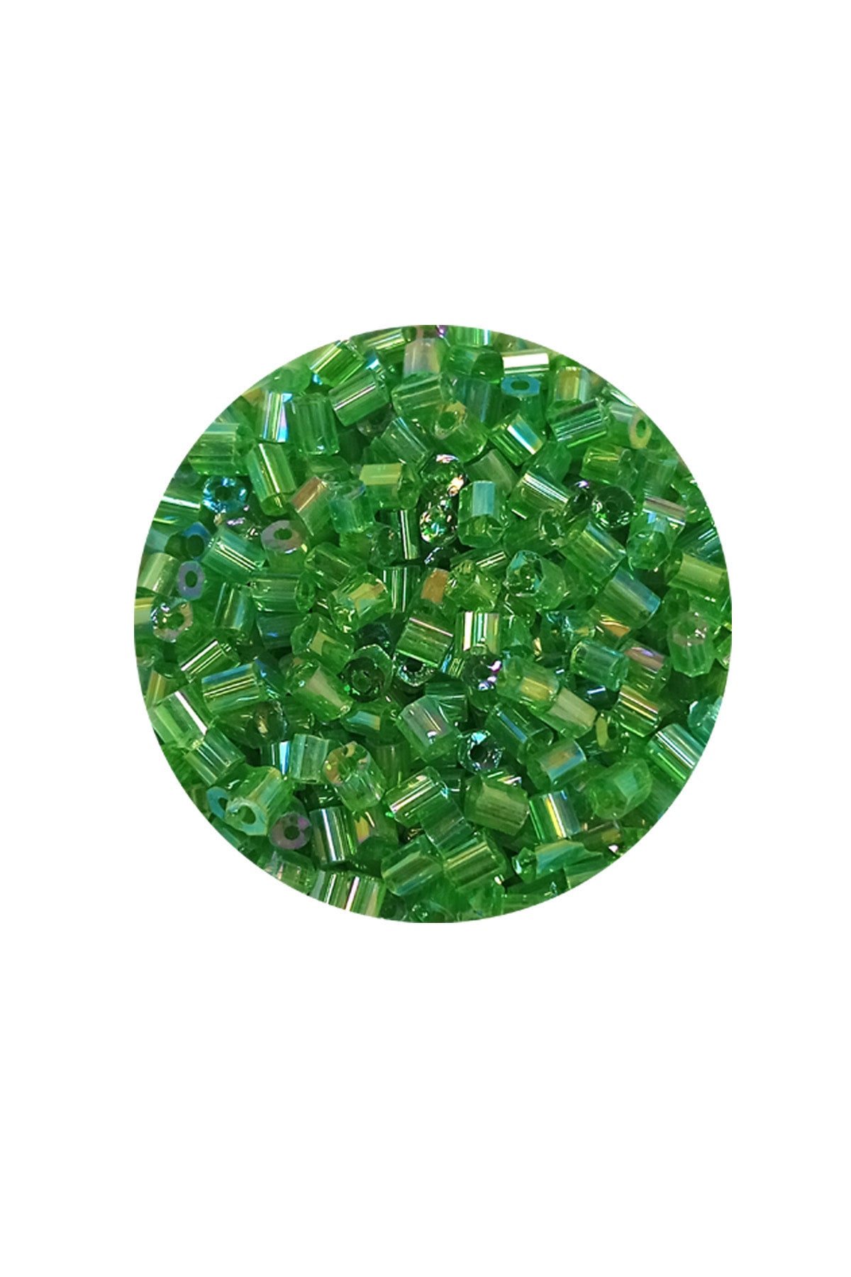 Kesme Cam Boncuk 2mm - 20 Gram - Şeffaf Yeşil -BNC307