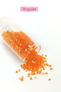 Kesme Cam Boncuk 2mm - 20 Gram - Şeffaf Turuncu -BNC314
