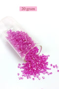 Kesme Cam Boncuk 2mm - 20 Gram - Şeffaf Fuşya -BNC315