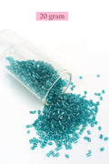 Kesme Cam Boncuk 2mm - 20 Gram - Şeffaf Turkuaz -BNC316