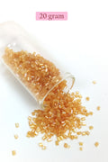 Kesme Cam Boncuk 2mm - 20 Gram - Şeffaf Altın -BNC318