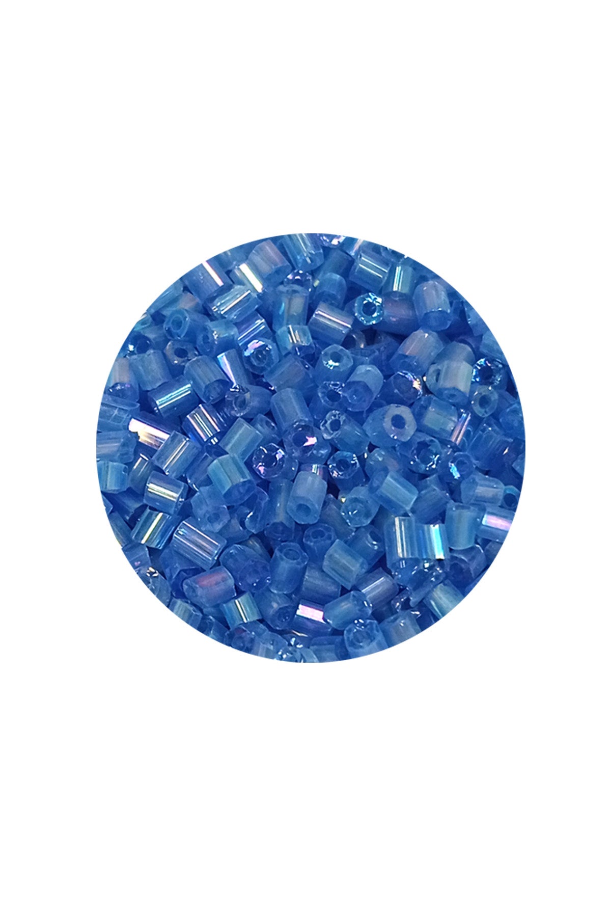 Kesme Cam Boncuk 2mm - 20 Gram - Şeffaf Mavi -BNC326