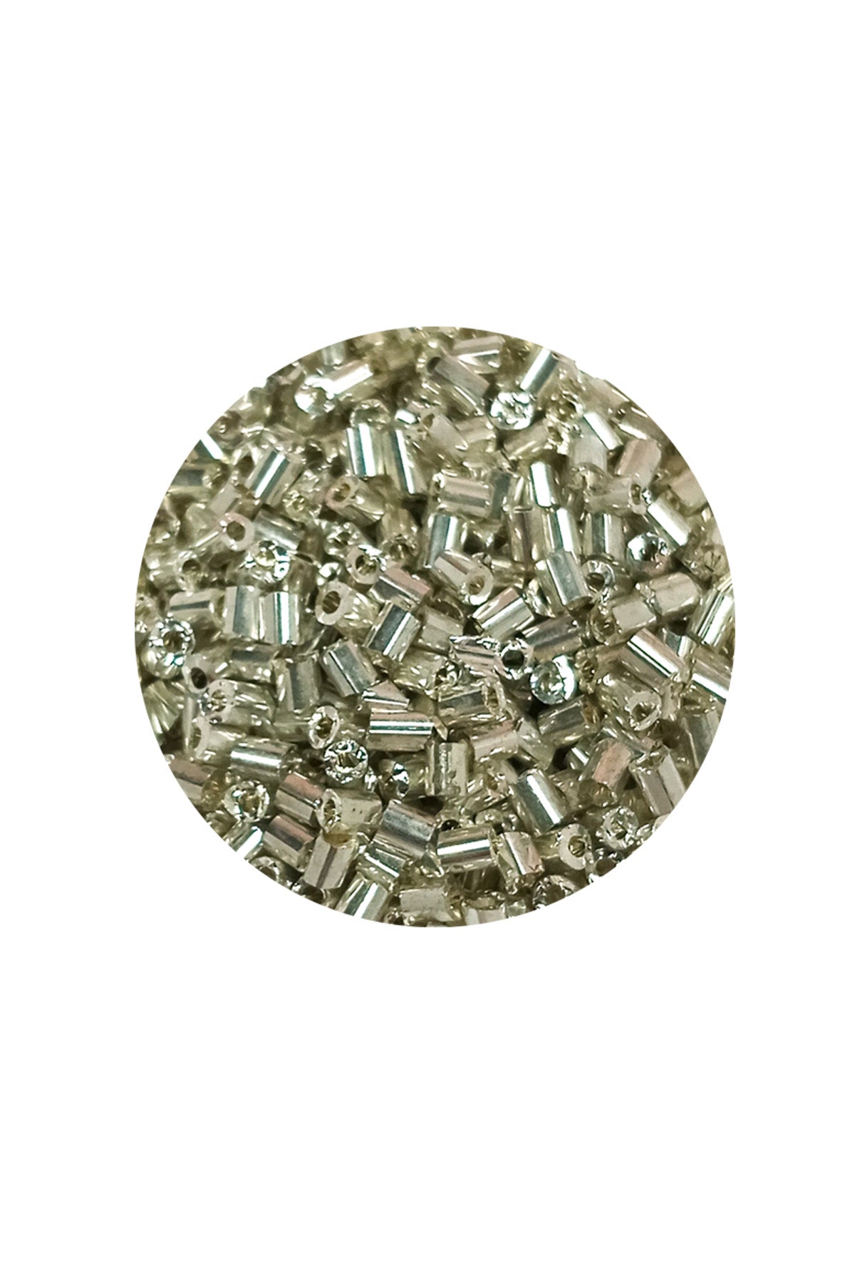 Kesme Cam Boncuk 2mm - 20 Gram - Parlak Gümüş -BNC328