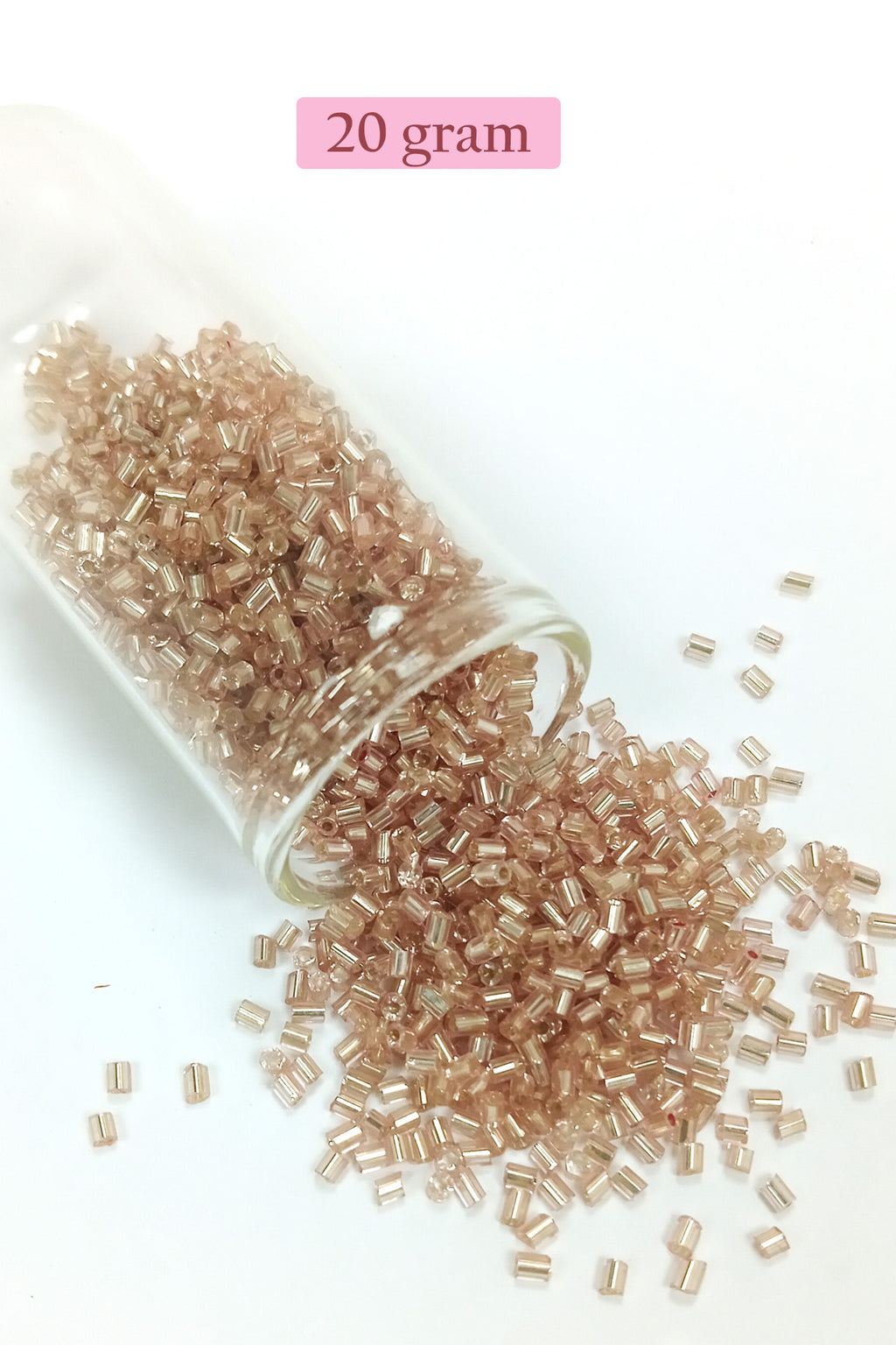 Kesme Cam Boncuk 2mm - 20 Gram - Açık Kahverengi -BNC331