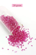 Kesme Cam Boncuk 2mm - 20 Gram - Şeffaf Pembe -BNC334