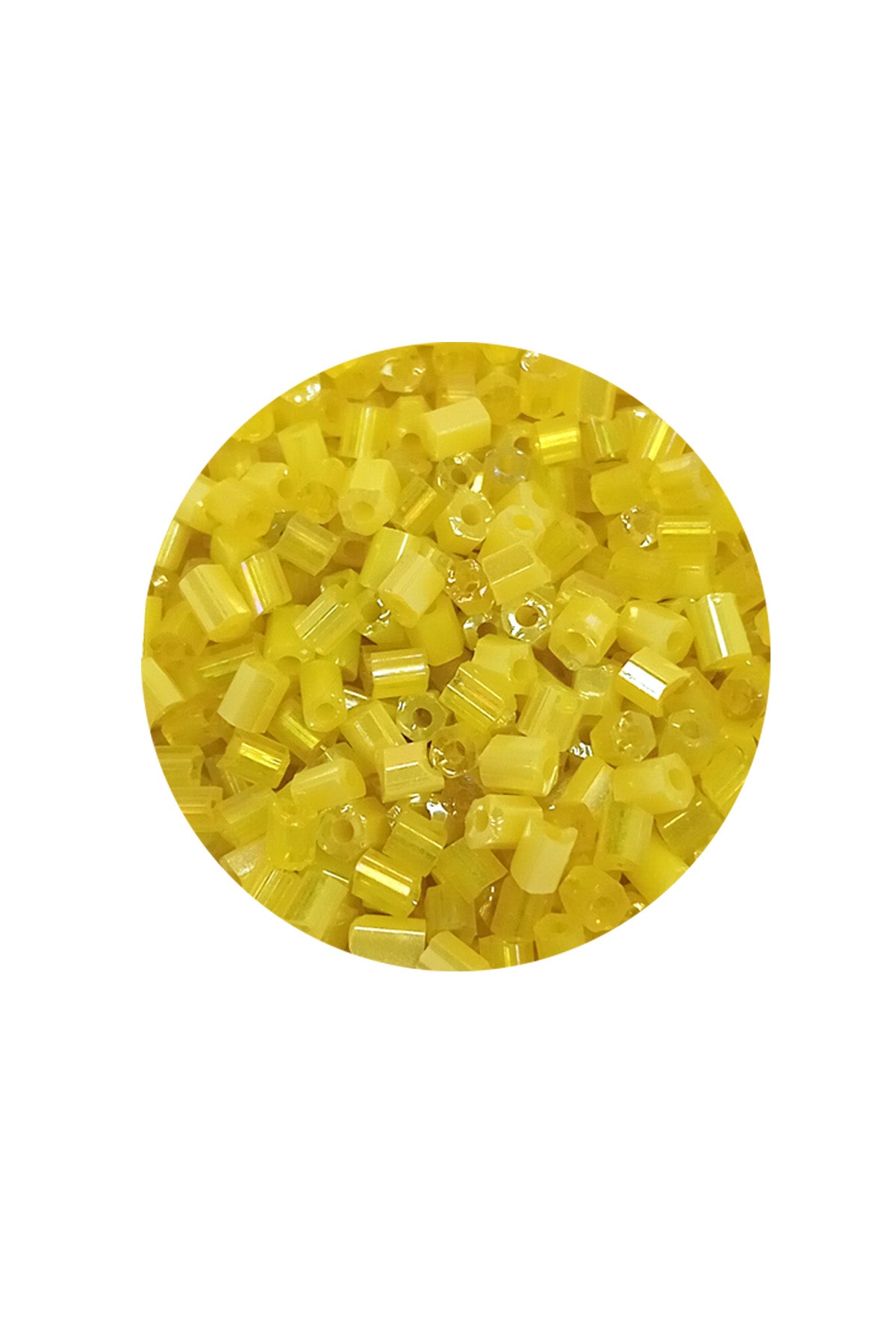 Kesme Cam Boncuk 2mm - 20 Gram - Koyu Sarı -BNC337