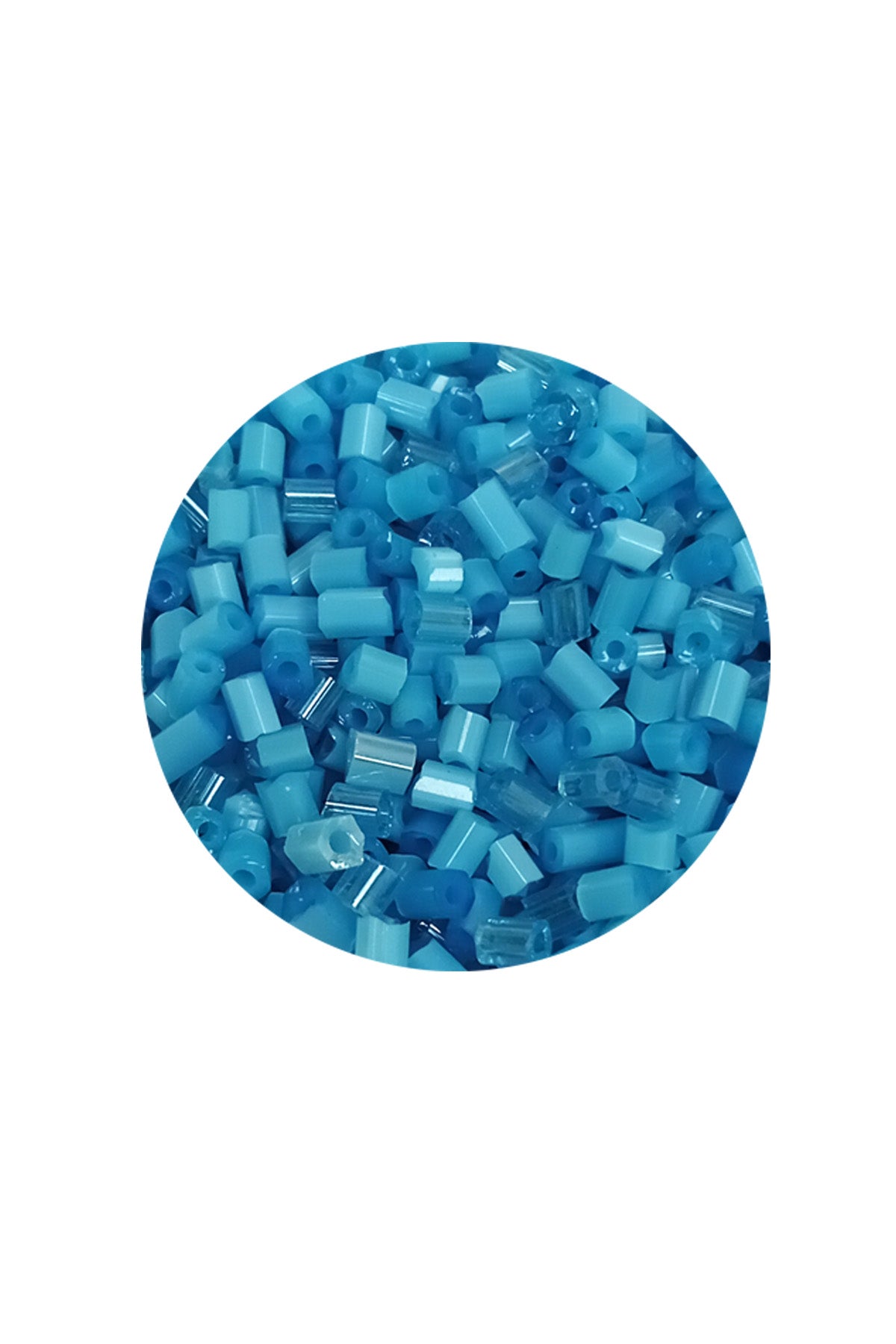 Kesme Cam Boncuk 2mm - 20 Gram - Mat Mavi -BNC338