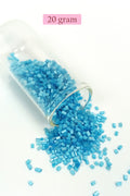 Kesme Cam Boncuk 2mm - 20 Gram - Mat Mavi -BNC338