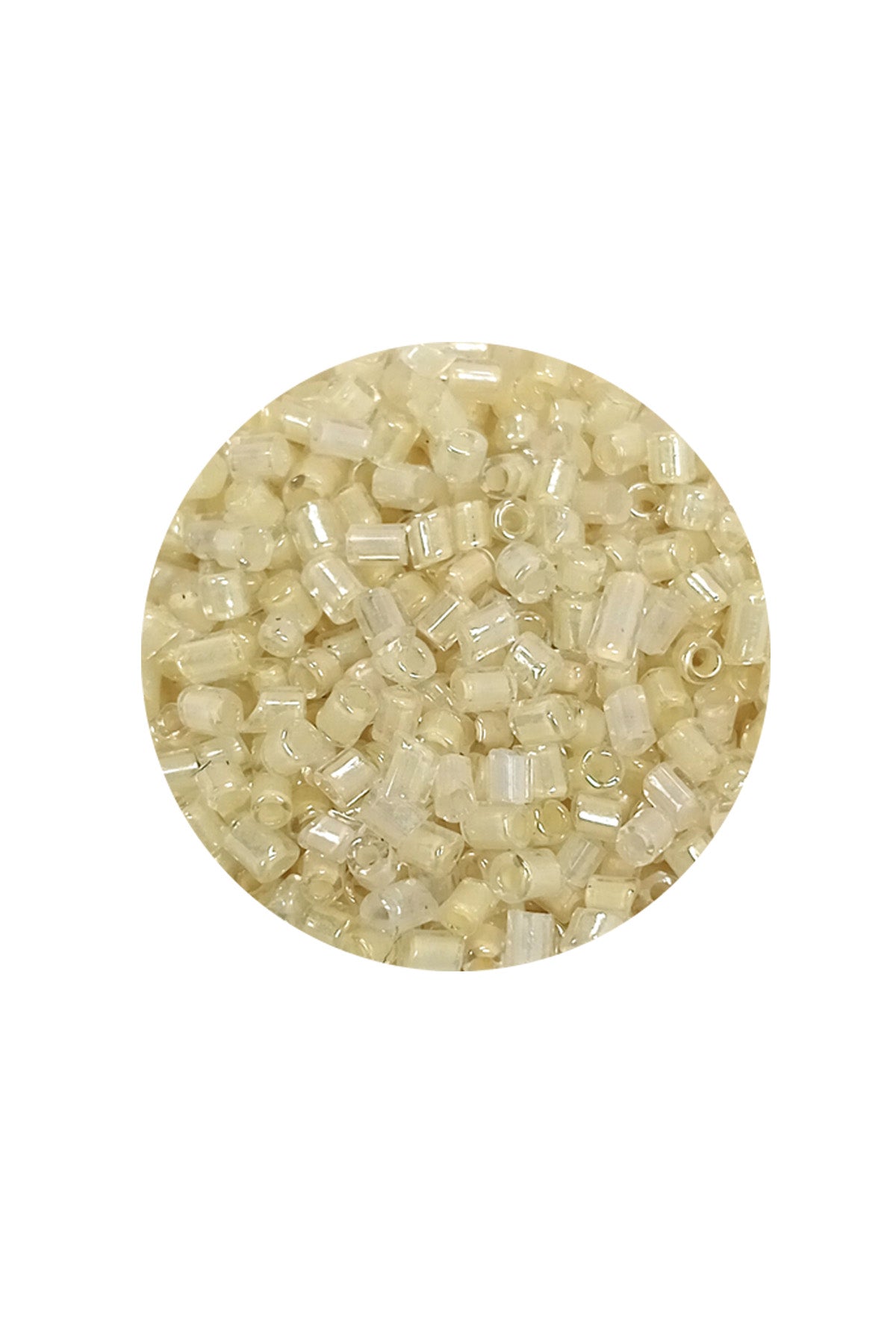 Kesme Cam Boncuk 2mm - 20 Gram - Şeffaf Krem -BNC339