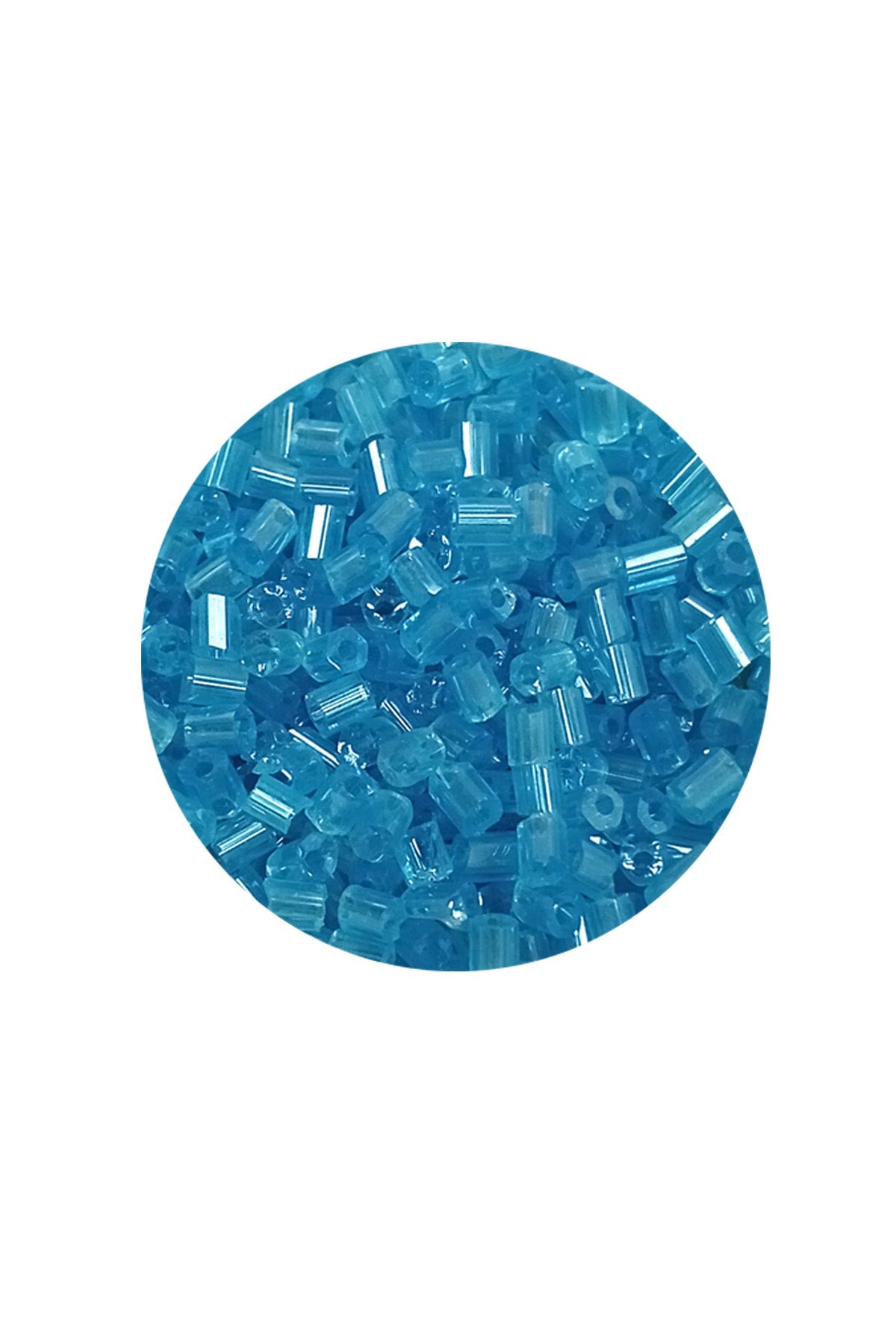 Kesme Cam Boncuk 2mm - 20 Gram - Şeffaf Turguaz -BNC349