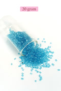 Kesme Cam Boncuk 2mm - 20 Gram - Şeffaf Turguaz -BNC349