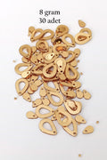 Oya Abiye Bileklik Kolye Pleksi Metalik Plastik Pul Altın Renk 8 gram 30 adet - BNC496