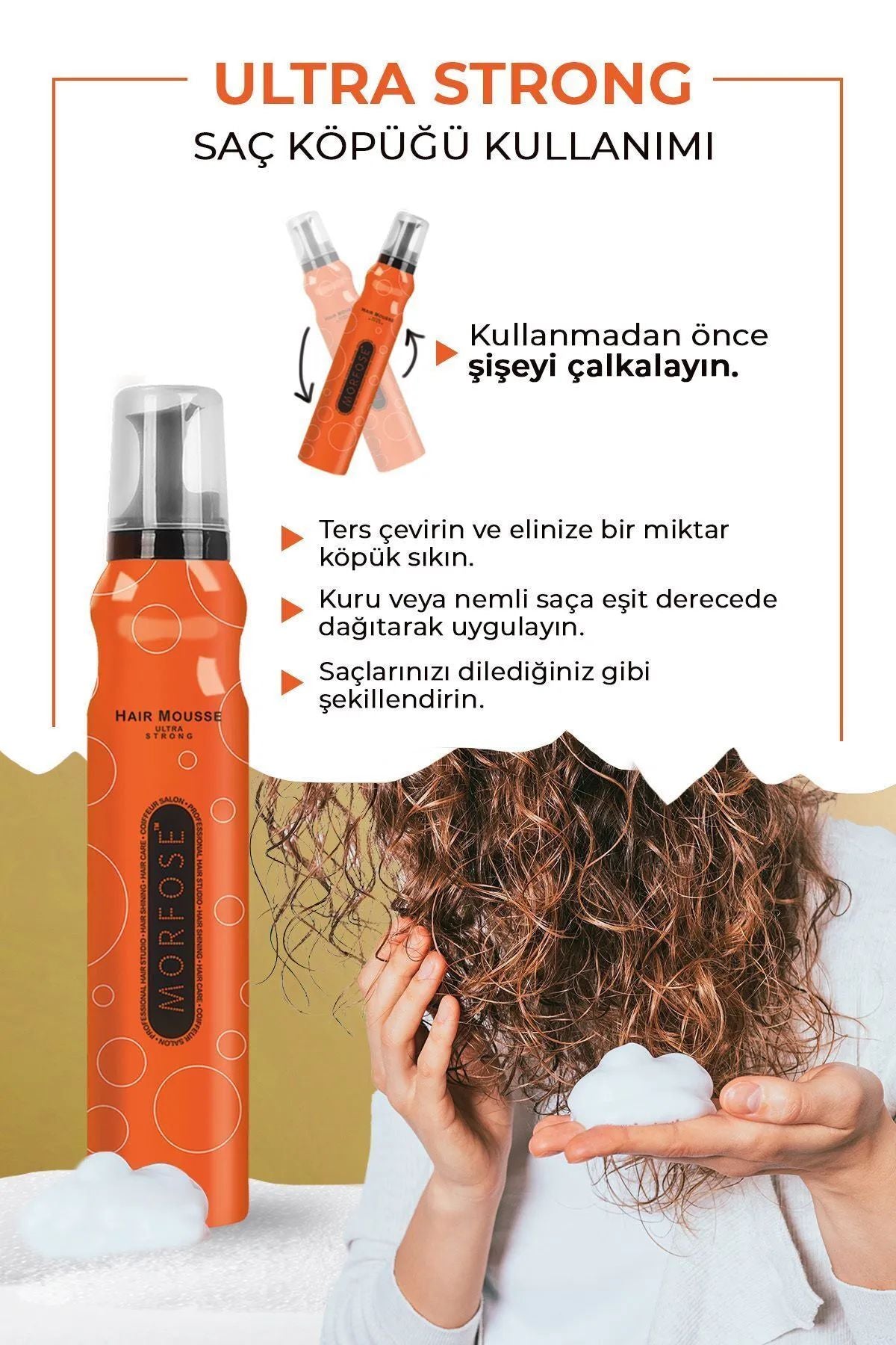 Ultra Strong Saç Köpük 200 ML - Ultra Güçlü Tutuş - mrfs