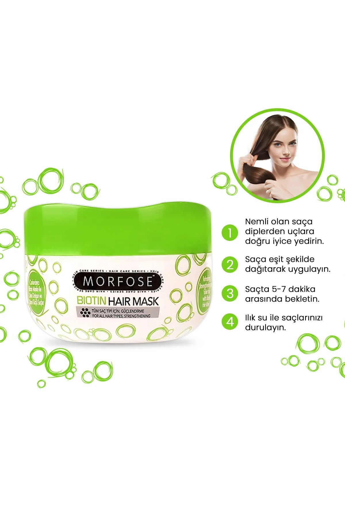 Biotin Saç Maskesi 500 ML - Gür ve Dolgun Saçlar - mrfs