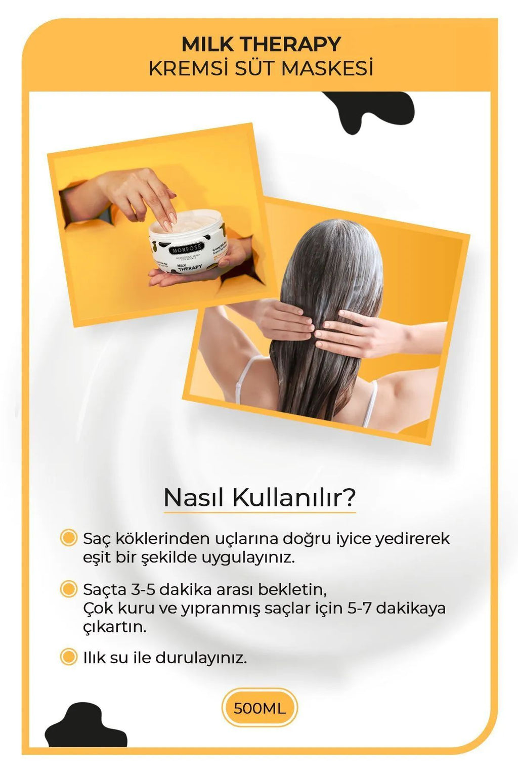 Milk Therapy Kremsi Süt Maskesi 500 ML - Bakım ve Canlılık - mrfs
