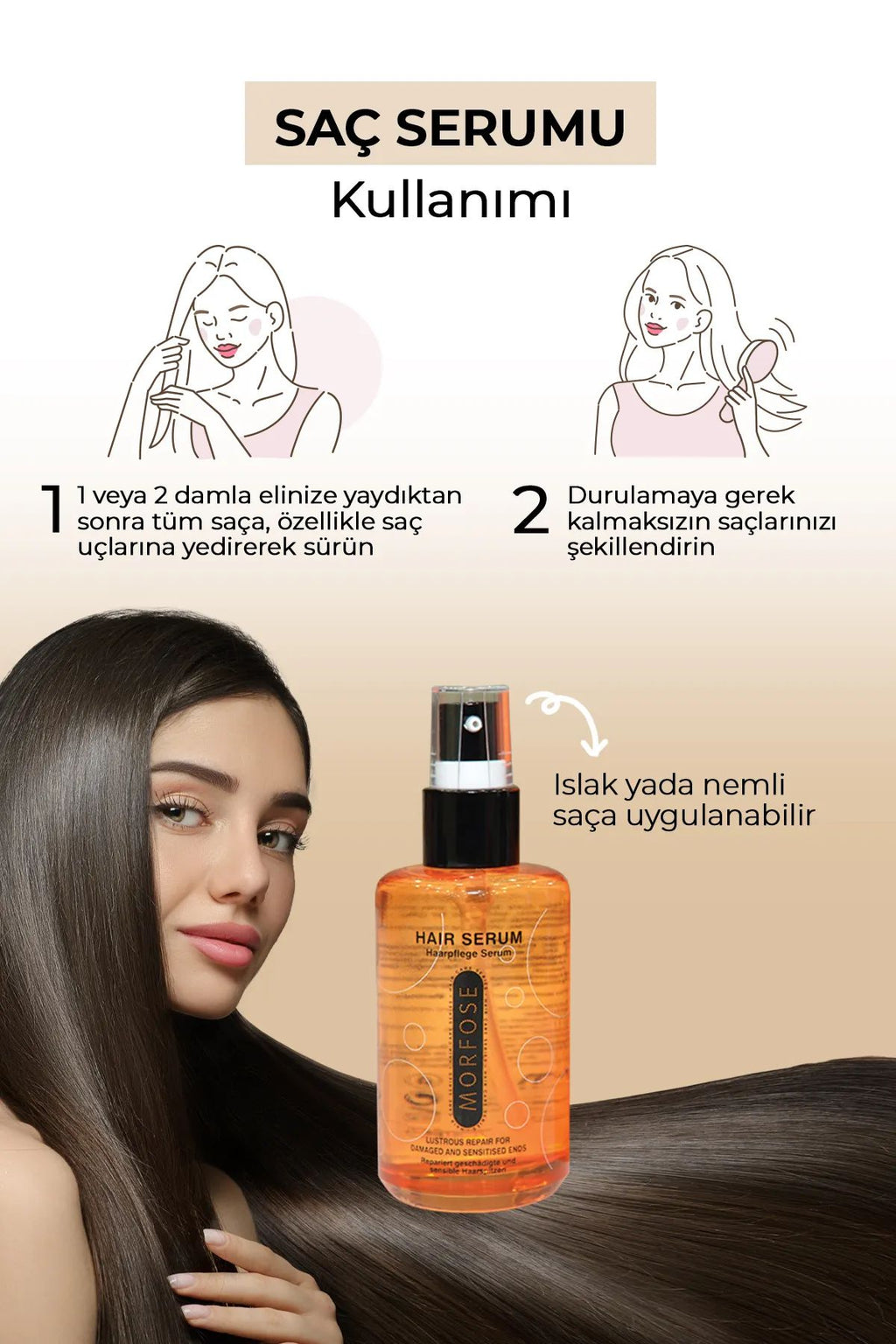 Argan Saç Serumu 75 ML - Boyalı ve Röfleli Saçlar - mrfs