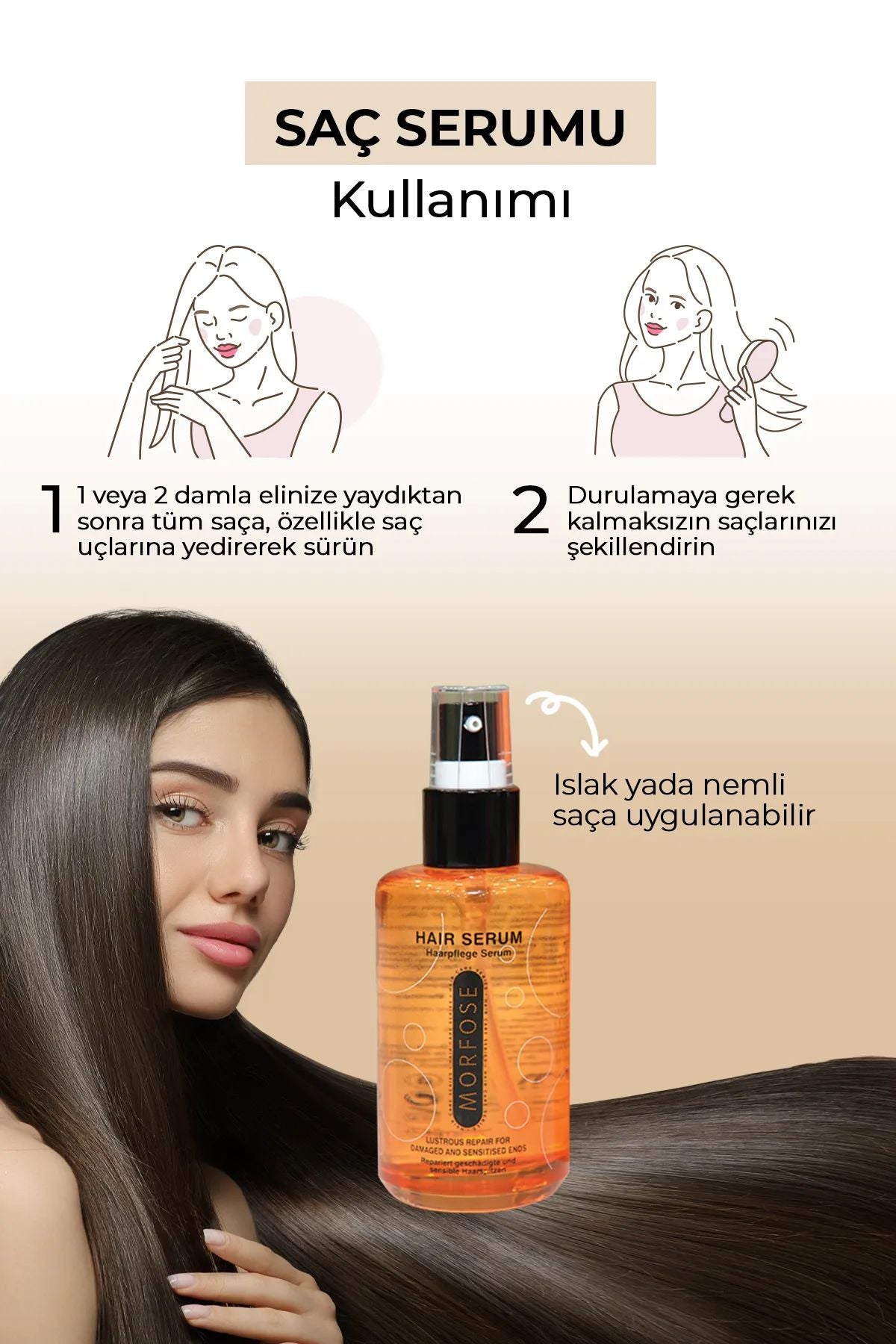 Argan Saç Serumu 75 ML - Boyalı ve Röfleli Saçlar - mrfs