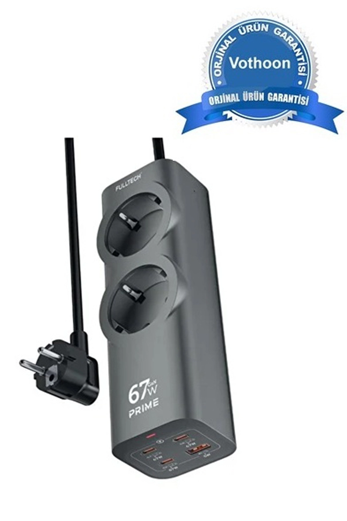 67w Hızlı Şarjlı Akıllı Çoklu Priz - 2000w Güç, 2 Usb-c + 2 Usb-a Çıkışlı, Telefon & Laptop Uyumlu