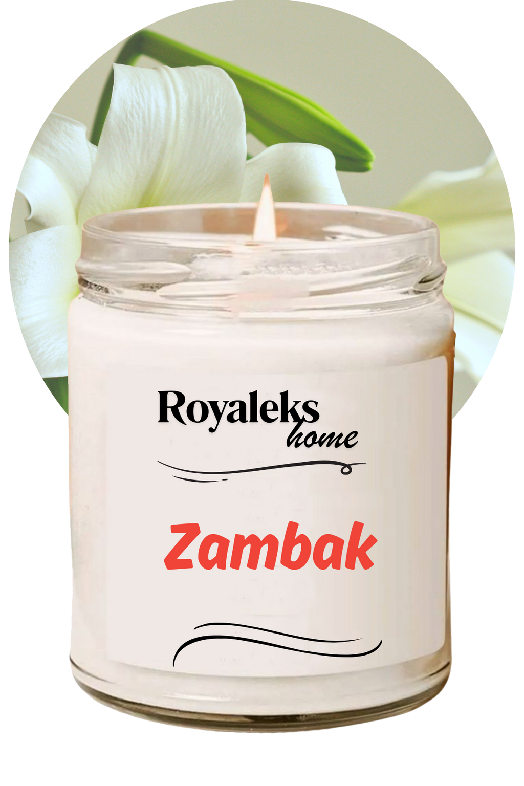 Doğal Özel Seri Kokulu Dekoratif Kavanoz Mum 210 cc - Zambak Esansı - RYL